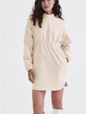 SUPESU -  High-Waisted Cubby Dress - Cosmic Latte SZ 2 P